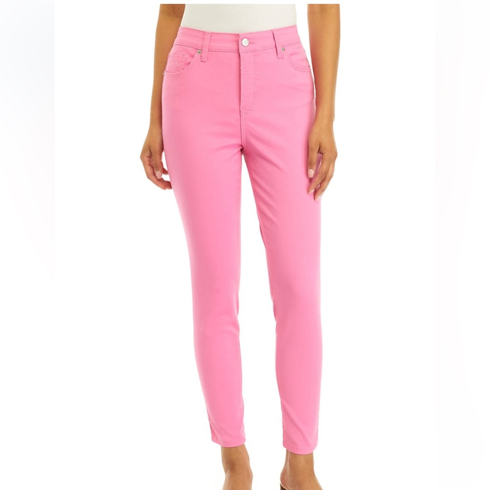 🎉2xHP🎉 Crown & Ivy High Rise Skinny Jeans Global Pink Size 4 NWT